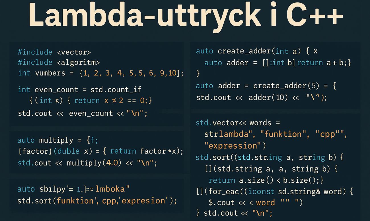 Använder du lambda-uttryck i C++ Använder du lambda-uttryck i C++