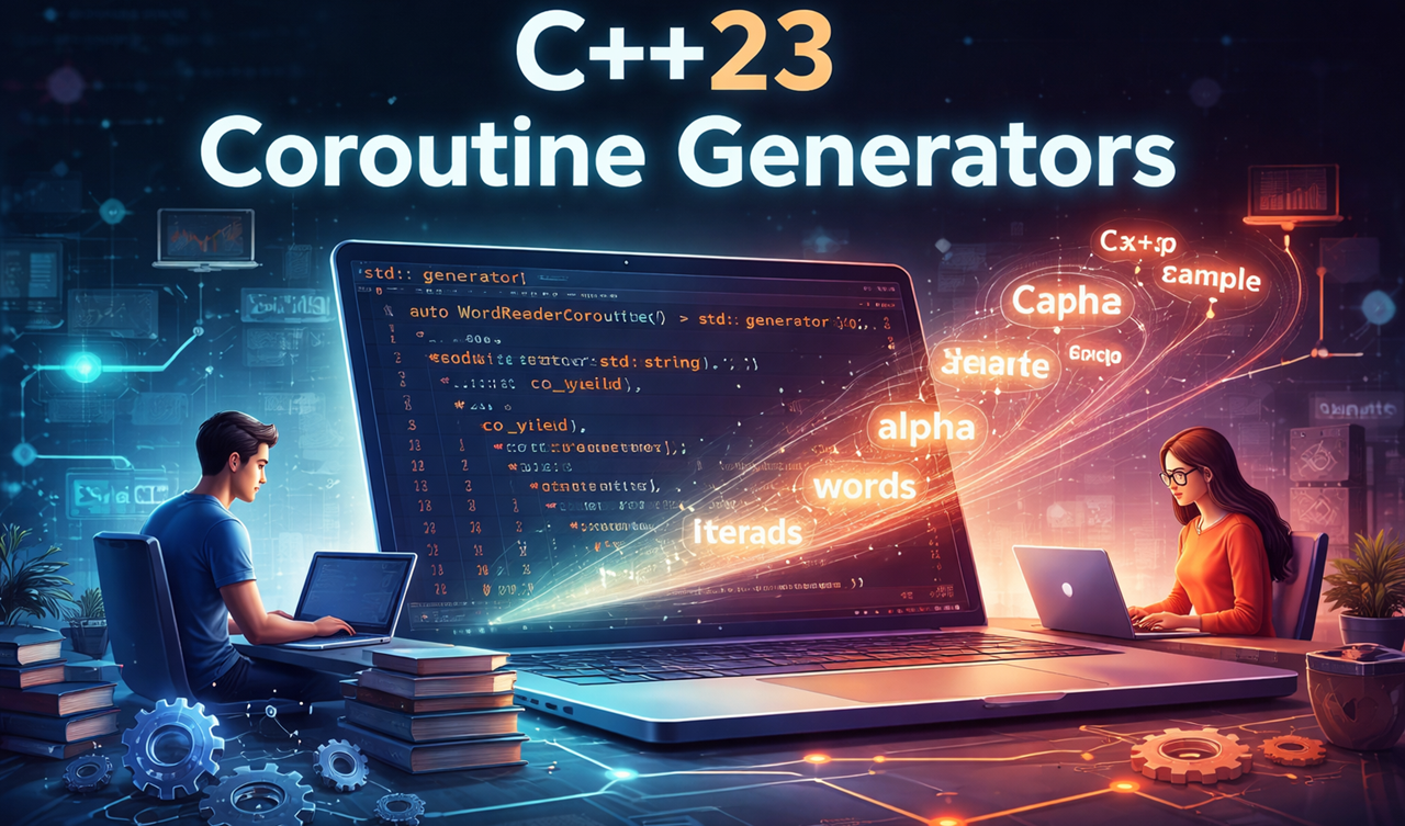 Coroutine generator i C++23