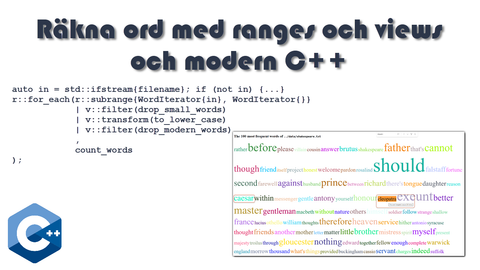 Räkna ord med ranges och views