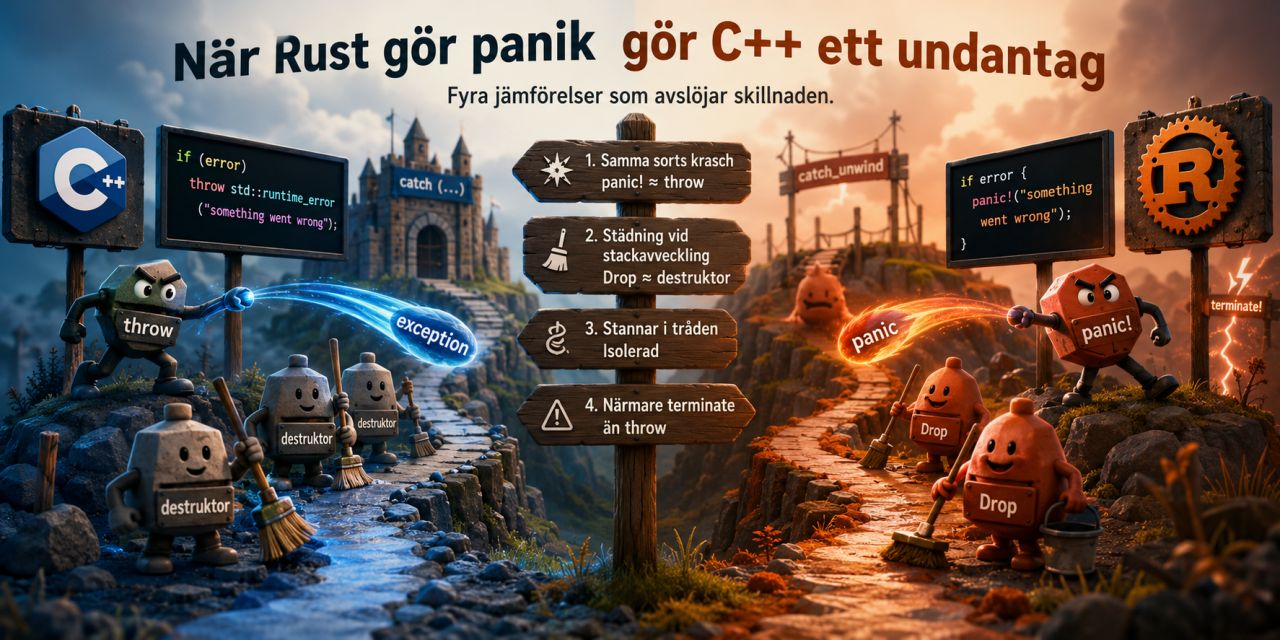När Rust får panik gör C++ ett undantag