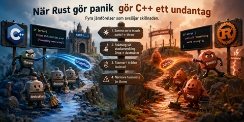 När Rust får panik gör C++ ett undantag